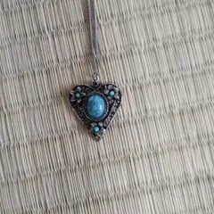 ターコイズストーン ハート型ネックレス
