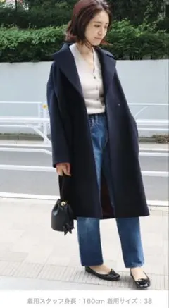 イエナ MANTECO オーバーチェスターコート ネイビー