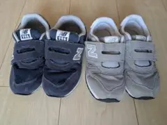 New Balance 16.5cm スニーカー 2足 ネイビー グレー