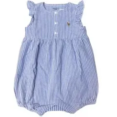 【新品・未使用】Ralph Lauren 85 フリル付きロンパース