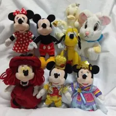 東京ディズニーリゾート・ぬいば・ストラップ✧プルートミッキーミニーうさぎどん８点