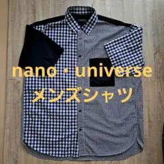 NANO UNIVERSE 　メンズ 半袖チェック柄シャツのサムネイル