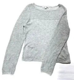 forever21 アンゴラ混ボートネックニット プルオーバーセーター グレー