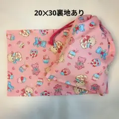 ＊Ella様＊給食袋　ランチョンマット　40×30　ねこ　ピンク