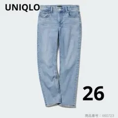 【UNIQLO】ストレッチスリムストレートジーンズ ブルー 26（66cm）のサムネイル