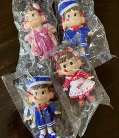ペコちゃん キーホルダー ４個セット ボールチェーンつき