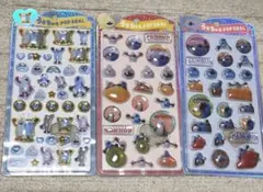 新品3枚セットうるちゅるポップシール　パペットスンスン