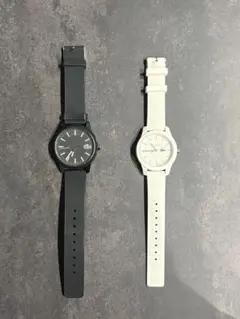 LACOSTE ホワイト ブラック　ペアアナログ時計