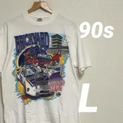 【L】古着　90s BRICKYARD 400 レーシング　Tシャツ　車