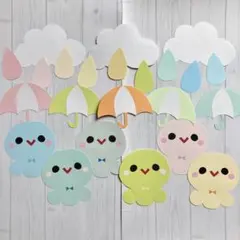 梅雨 壁面飾り カタツムリ てるてる坊主 画用紙 - メルカリ