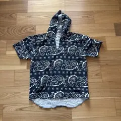 Purple & Yellow フード付き トップス L