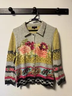 YUKI TORII 花柄ボタン付きカーディガン Mサイズ