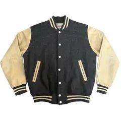 牛革　スタジャン ブラック/ベージュ