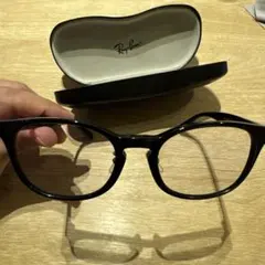 Ray-Ban ブラック メガネ ウェリントン型 ケース付き RB5386