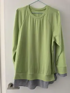 SHEIN ライトグリーン レイヤード Tシャツ L