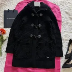 BURBERRY LONDON ニットコート ブラック 1 ブランドロゴプレートのサムネイル