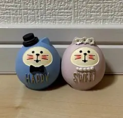 デコレ コンコンブル WEDDING 猫だるま　ペアセット