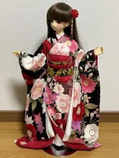 市松人形 ビスクドール 着物 振袖 本振り袖 比翼 正絹 アンティーク