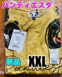 ヘッドフォンパンダ半袖Tシャツ 【PANDIESTA】 XXL マスタード 新品のサムネイル