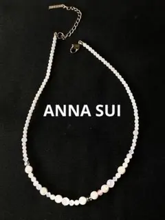 ANNA SUI パールビーズ ネックレス ピンク系のサムネイル