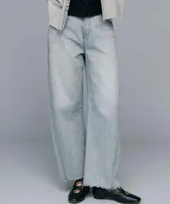 【美品】JOHNBULL カーブデニムパンツ グレー XS