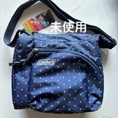 Coleman ネイビー ドット柄 ショルダーバッグ