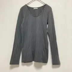 【アーバンリサーチ】 長袖カットソー レディース 綿混 リブ グレー 春秋のサムネイル