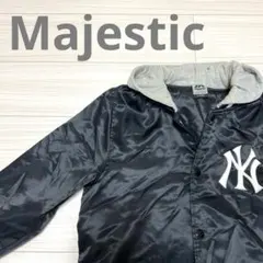 古着 Majestic スタジャン NY Lサイズ ブラック 黒 まH2のサムネイル