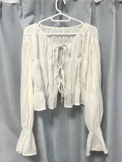 フェアリーグランジ 森ガール ウィッシュコア Y2Kフリルボレロ　カーディガン