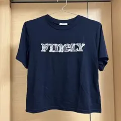 apres jour アプレジュール　レースロゴTシャツ　LL ネイビー　紺のサムネイル