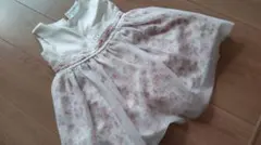 ベビードレス 白とピンク 花柄 110cm アフェリーチェ　Afelice