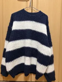 CPCM ネイビー ホワイト ボーダー ニット メンズのサムネイル