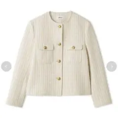 【新品未使用】Mila Owenフラップデザイン金釦ツイードジャケット