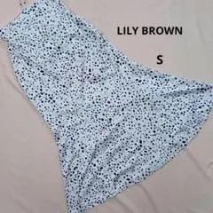 LILY BROWNリリーブラウン　マーメードスカートSアニマル/ダルメシアン柄