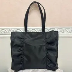 toccocloset フリルナイロントート ブラックのサムネイル