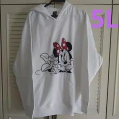 ミニーマウス　裏起毛パーカー