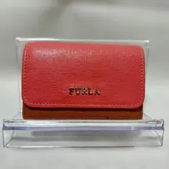 FURLA フルラ 名刺入れ カードケース バイカラー サーモンピンク ベージュ