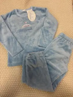 シナモロールシナモン120cmブルー　長袖　フリースパジャマ