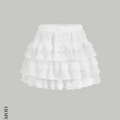 SHEIN フリルミニスカート ホワイト