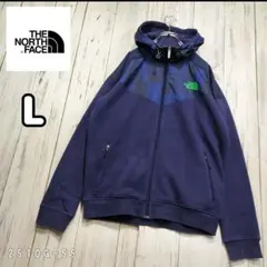 ✩ノースフェイス✩ジップアップパーカー　メンズL ネイビー　フード付き