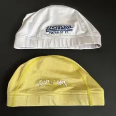 セントラルスポーツ　水泳帽 ホワイト イエロー 白　黄色　2個セット
