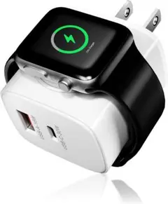 Apple Watch充電器3in1 Type-C USB 2ポート急速ホワイト