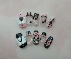 ウィッシュコア 天使界隈 平成女児 音符 ピンクブラック 韓国 Y2K