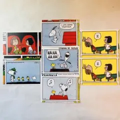 SNOOPY スヌーピー ポストカード 6種7枚セット コミック柄