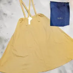 ichi サスペンダー付きフレアスカート ベージュ F ロングスカートのサムネイル