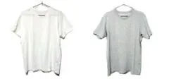 UNIQLO クルーネックTシャツМ Lメンズ 2枚セット シンプルグレー白