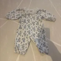 こ*＊様 花柄コットンロンパース（長袖）