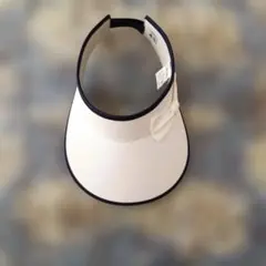 adidas リボン付きホワイトバイザー