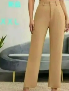 レディースカジュアルストレートパンツ《ＸＸＬ》春、秋に◆新品即購入可◆