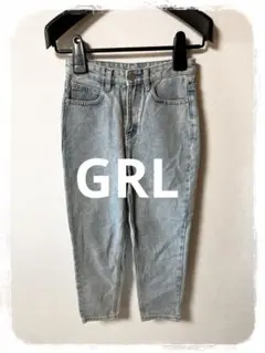 ☘️P1☘GRL テーパードブラックデニムパンツ S